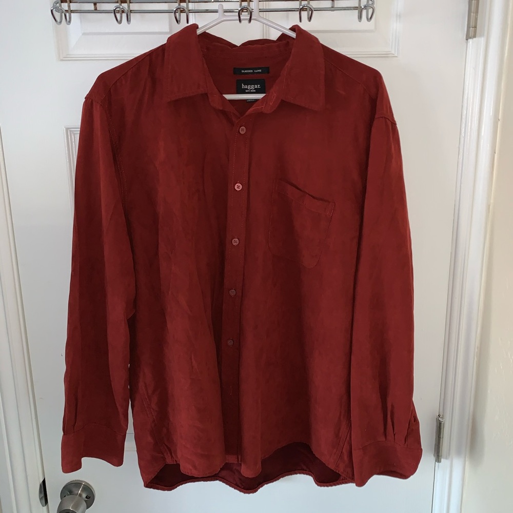 Sueded Luxe Haggar XL  Button Up Shirt